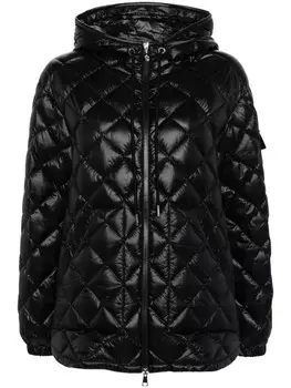 Moncler пуховик с капюшоном, черный
