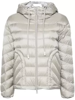 Moncler пуховик с капюшоном, серый