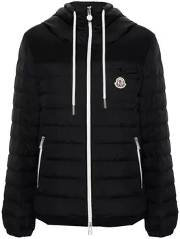 Moncler пуховик с капюшоном, синий