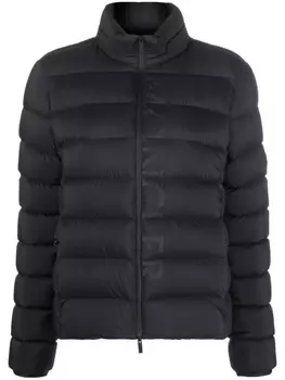 Moncler пуховик с логотипом, черный