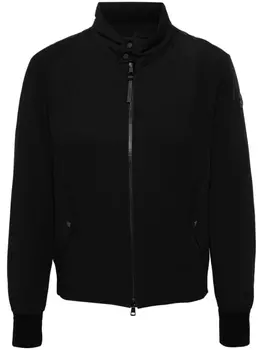 Moncler пуховик с логотипом, черный