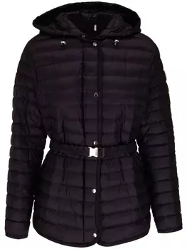 Moncler пуховик с поясом, черный