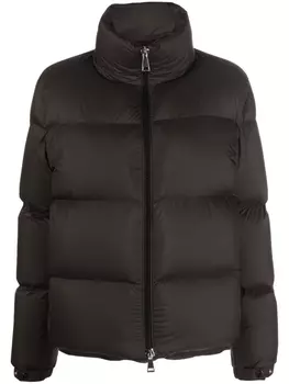 Moncler пуховик с высоким воротником, черный