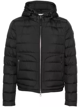 Moncler пуховик Sestriere с капюшоном, черный