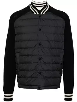 Moncler пуховик со вставками, черный