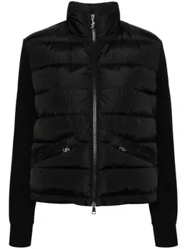 Moncler пуховик со вставками, черный