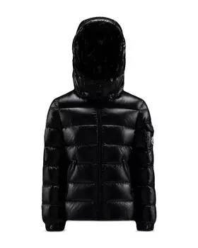 Moncler Пуховик унисекс Bady с капюшоном - Big Kid, черный
