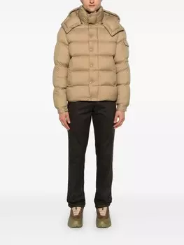 Moncler пуховик Vezere, коричневый