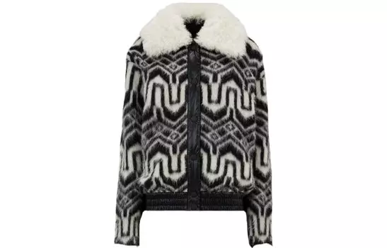 Moncler Пуховик женский черно-белый
