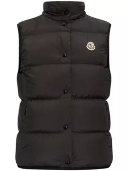 Moncler пуховый жилет с подкладкой, черный