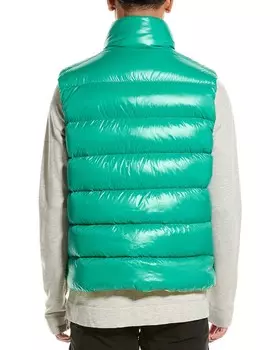 Moncler пуховый жилет, зеленый