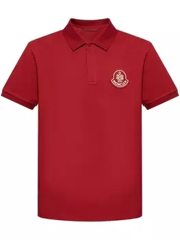 Moncler рубашка поло с аппликацией, красный