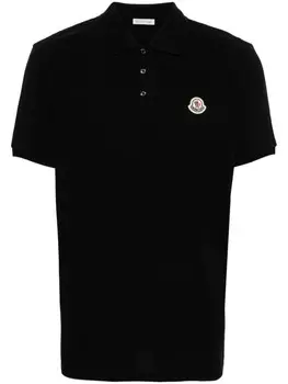 Moncler рубашка поло с логотипом, черный
