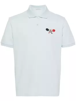 Moncler рубашка поло с логотипом, синий