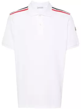 Moncler рубашка поло с полосками RWB, белый