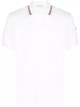 Moncler рубашка поло с тисненым логотипом, белый