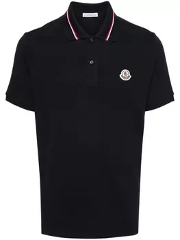 Moncler рубашка поло с тисненым логотипом, синий