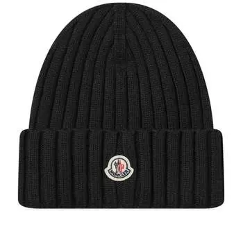 Moncler Шапка-бини с логотипом, черный