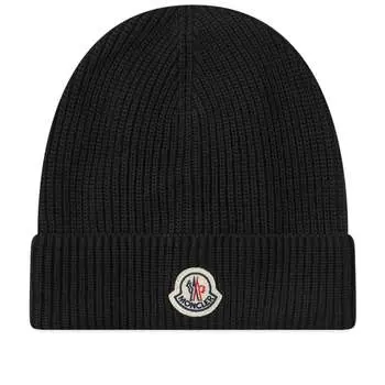 Moncler Шапка с логотипом, черный