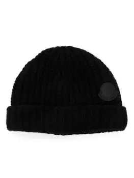 Moncler шапка с логотипом, черный