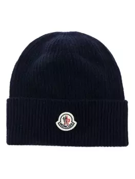 Moncler шапка с логотипом, синий