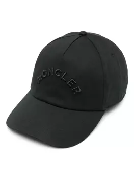 Moncler шапка с вышитым логотипом, черный