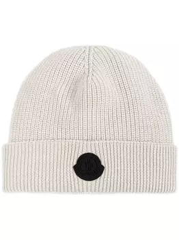 Moncler шапочка из смеси шерсти, нейтральный цвет