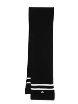 Moncler шарф в полоску, черный