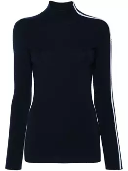 Moncler шерстяной джемпер с полосками, синий