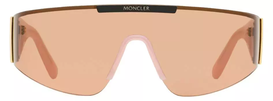 Moncler Солнцезащитные очки унисекс с окантовкой ML0247 72E Розовый/Золотой 0 мм
