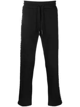 Moncler спортивные брюки с кулиской и логотипом, черный