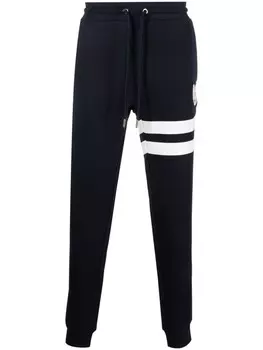Moncler спортивные брюки с нашивкой-логотипом, синий