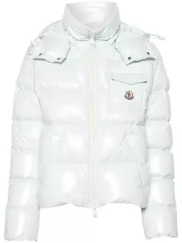 Moncler стеганая куртка Andro с нашивкой-логотипом, синий