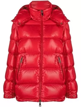 Moncler стеганая куртка Maire с капюшоном, красный