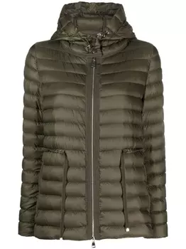Moncler стеганая куртка Raie с капюшоном, зеленый