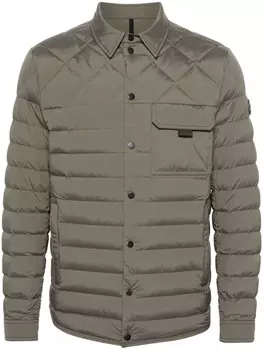 Moncler стеганая куртка-рубашка Iseran, зеленый