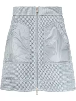 Moncler стеганая юбка А-силуэта, синий