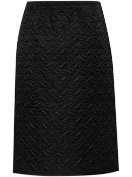 Moncler стеганая юбка-карандаш, черный