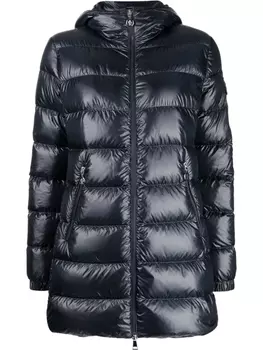 Moncler стеганое пальто Glements с капюшоном, синий