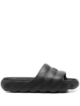 Moncler стеганые шлепанцы Lilo, черный