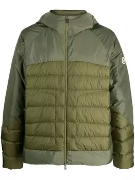Moncler стеганый пуховик Gloas, зеленый