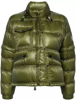 Moncler стеганый пуховик Mauduit, зеленый
