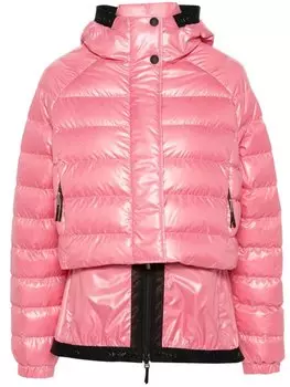 Moncler стеганый пуховик, розовый