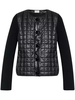 Moncler стеганый шерстяной кардиган, черный