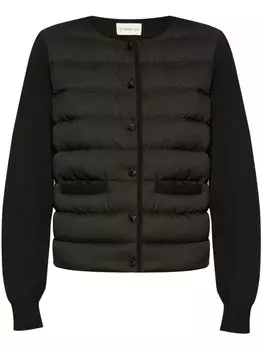 Moncler стеганый шерстяной кардиган, черный