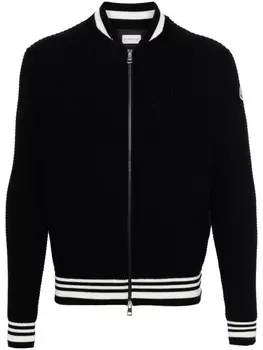 Moncler стеганый шерстяной кардиган, синий