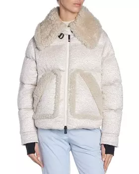 Moncler Stowe Куртка из искусственного меха, коричневый/бежевый