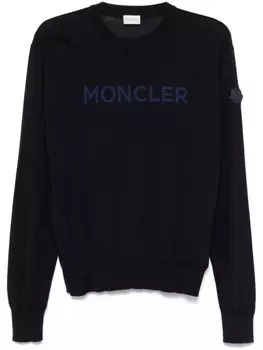 Moncler свитер из вирджинской шерсти, синий