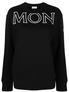 Moncler свитер с логотипом, черный