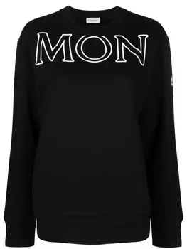 Moncler свитер с логотипом, черный